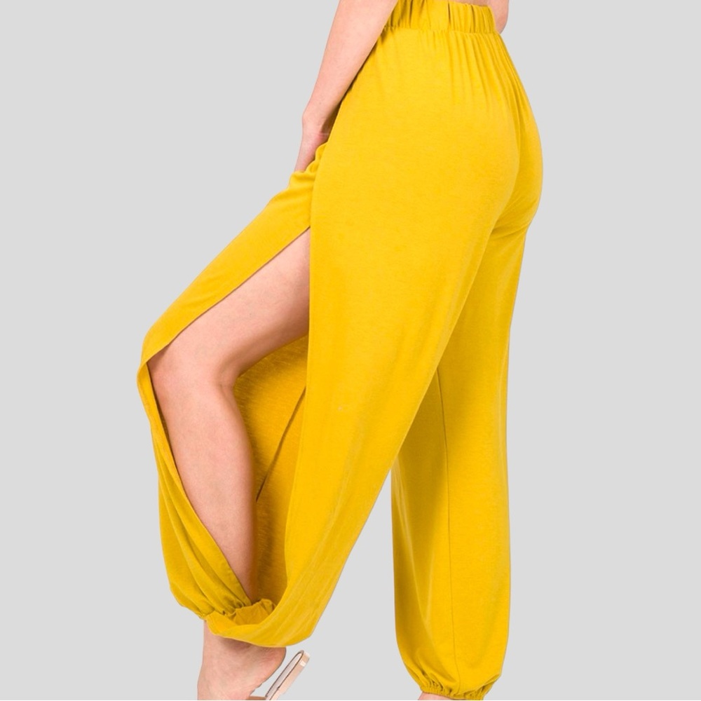 Plus Size Side Split Pants- New
